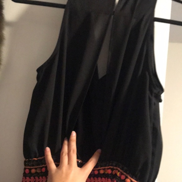 Black open back Aztec dress - Picture 2 of 3